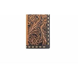 NEW ROPER tooled leather wallet in cognac